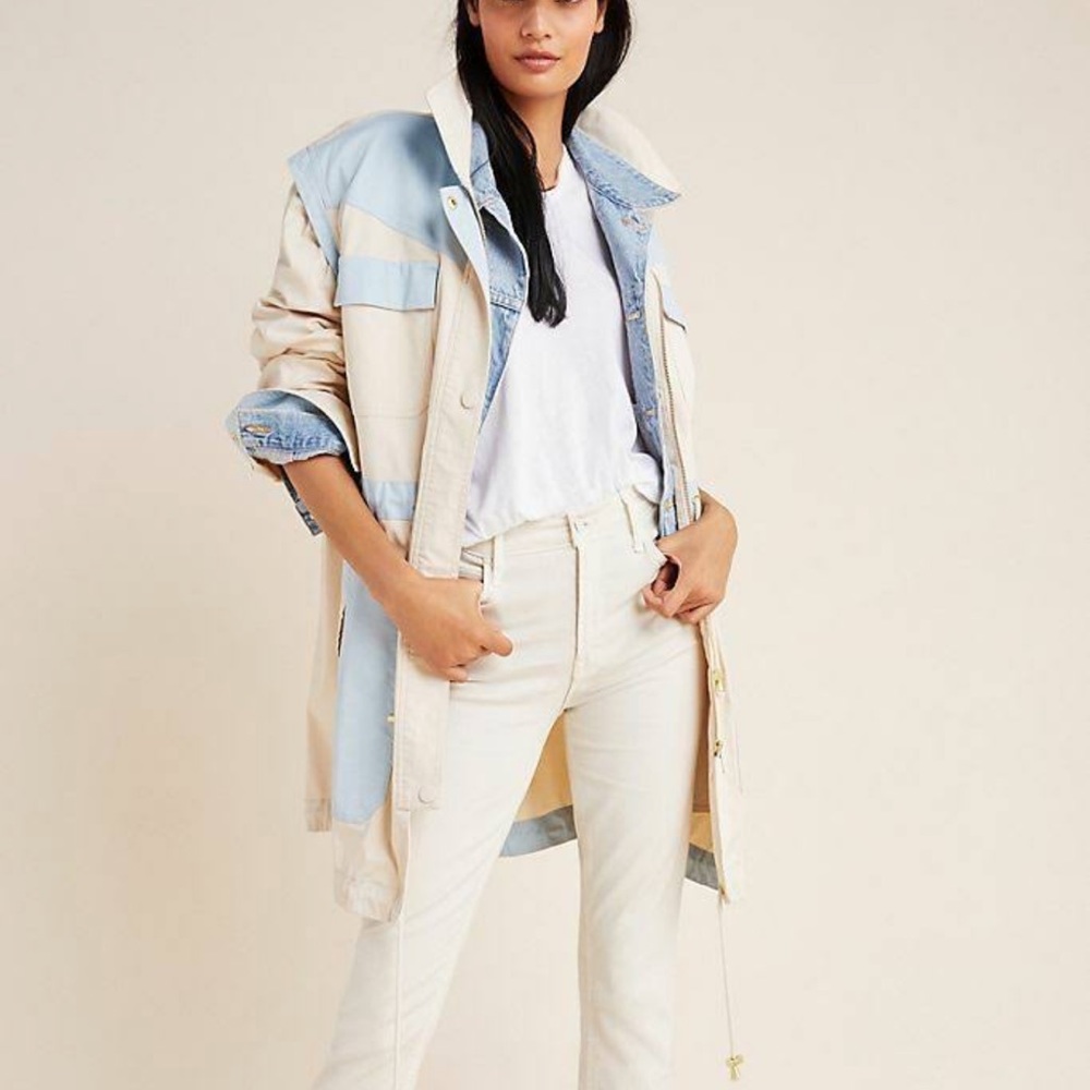 NWT Anthropologie Catelyn Colorblocked Utility Anorak Jacket medium